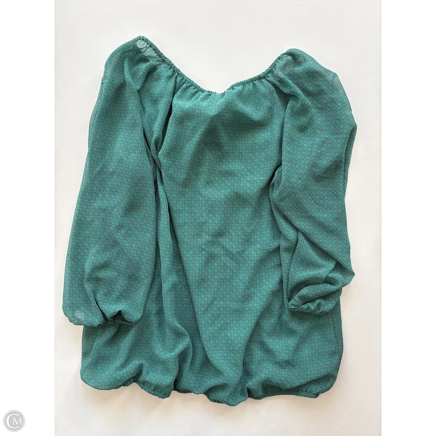 Blouse Long Sleeve By Ann Taylor In Green, Size: S