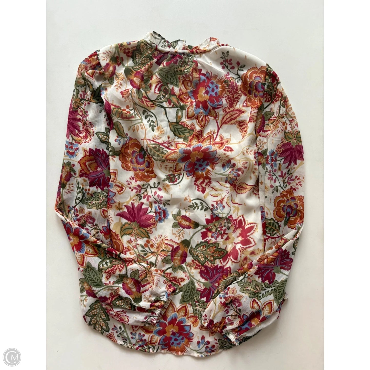 Blouse Long Sleeve By autres In Floral Print, Size: S