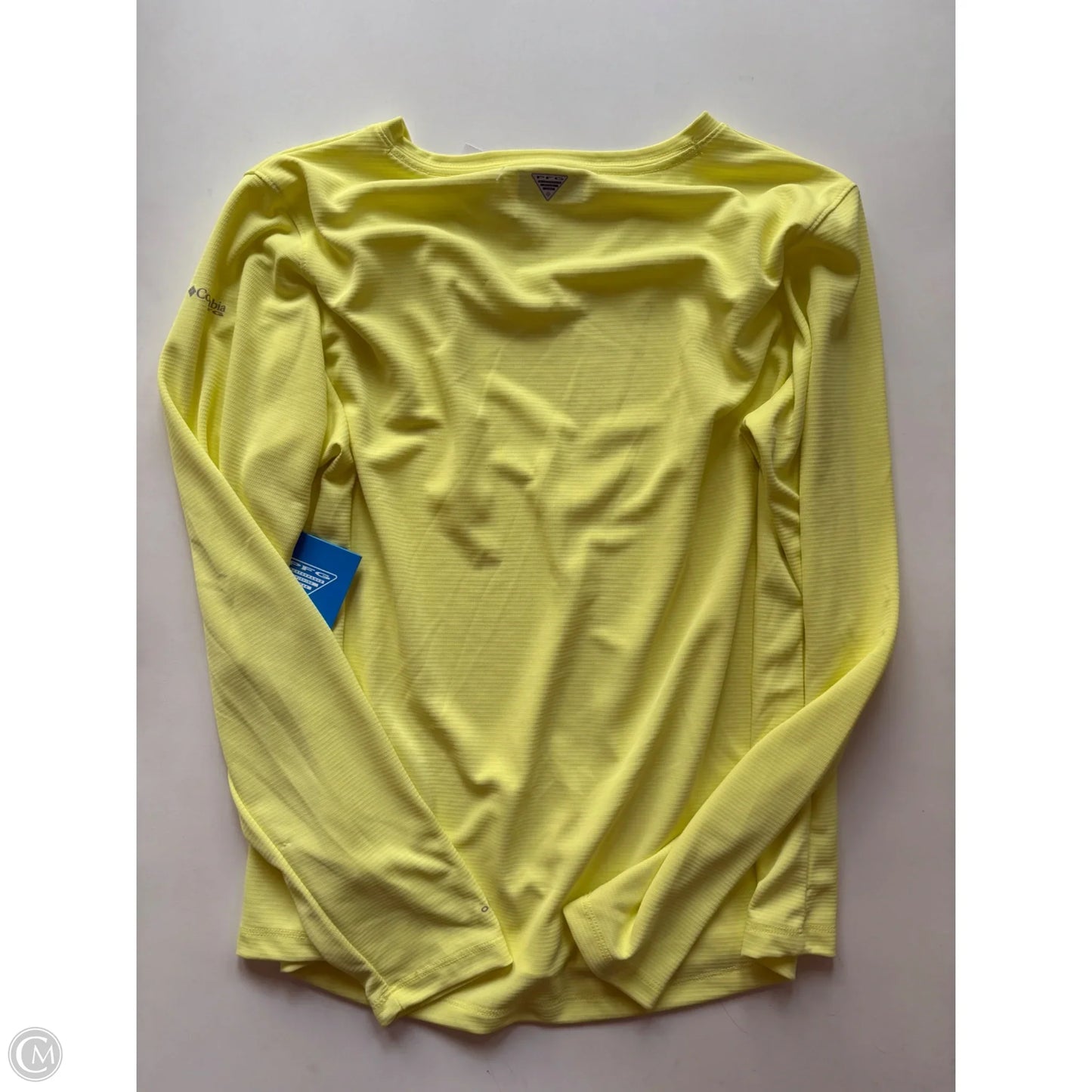 Athletic Top Long Sleeve Crewneck By Columbia In Yellow, Size: Xl