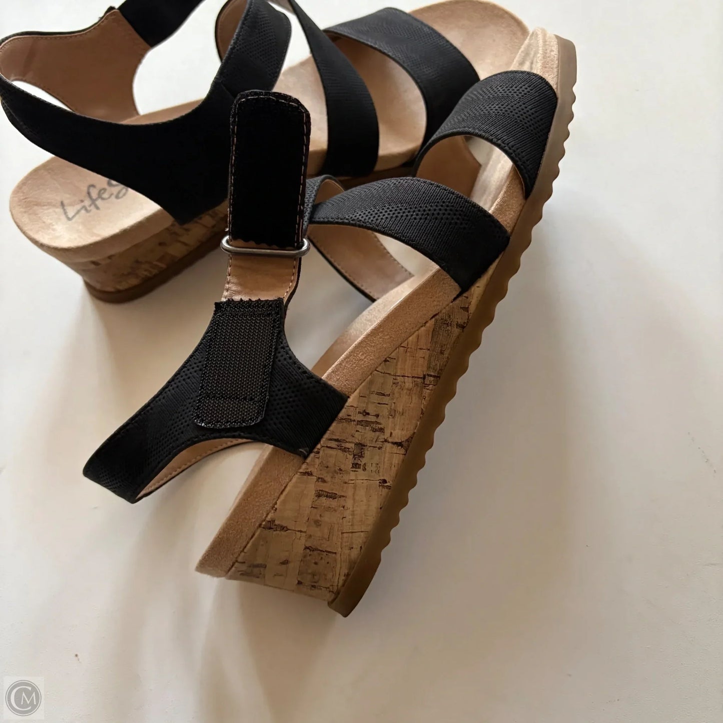 Sandals Heels Block By Life Stride In Black, Size: 9.5