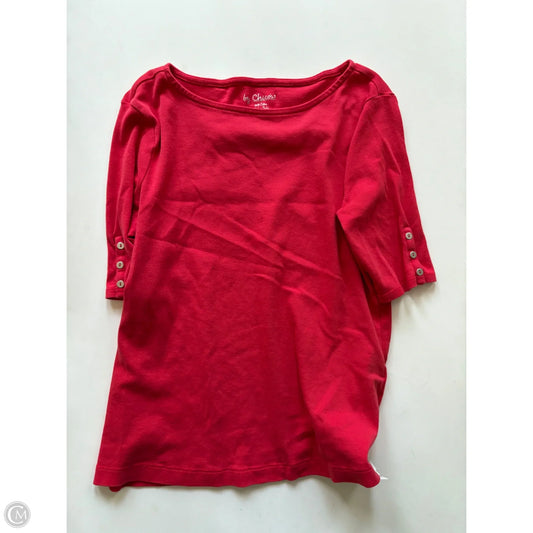 Top Short Sleeve By Chicos In Red, Size: M