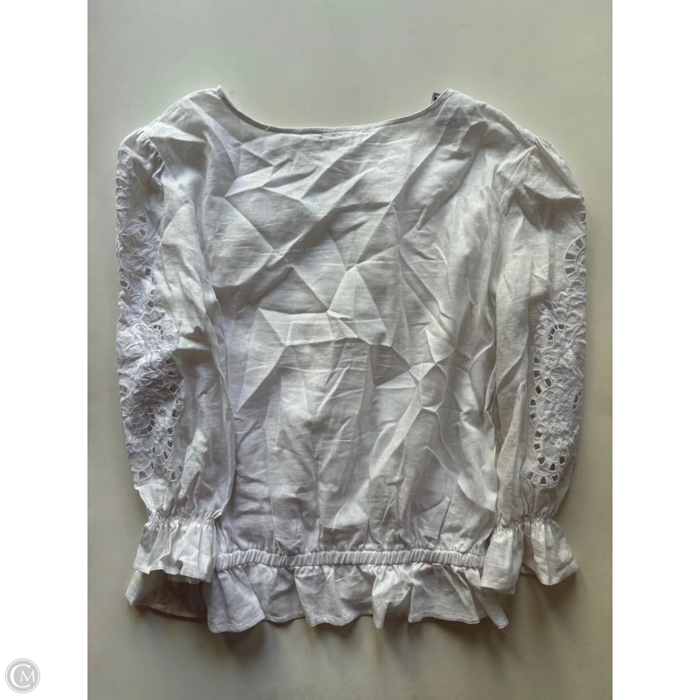 Top Long Sleeve By Cynthia Rowley In White, Size: L