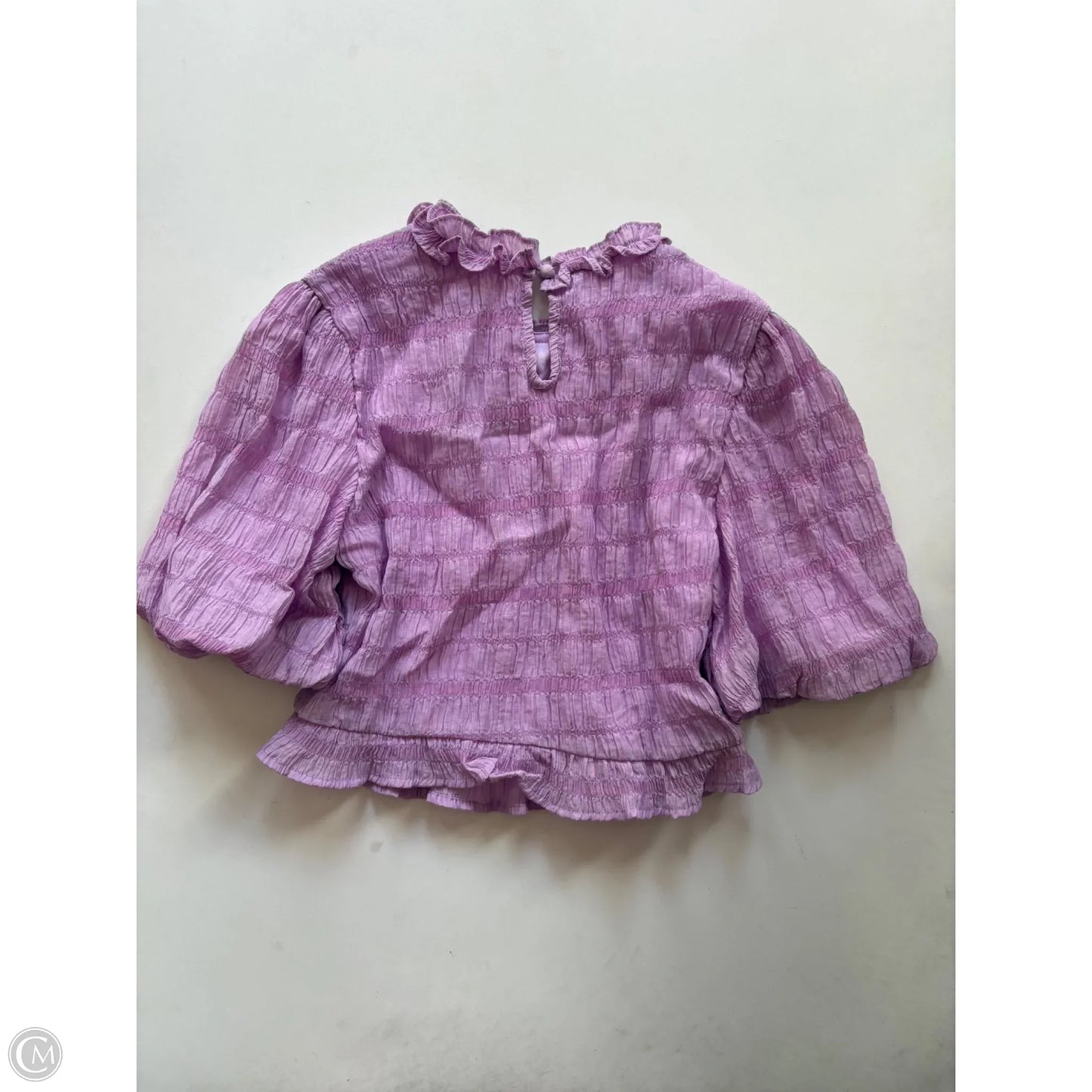 Top Short Sleeve By Island of Joy In Purple, Size: S