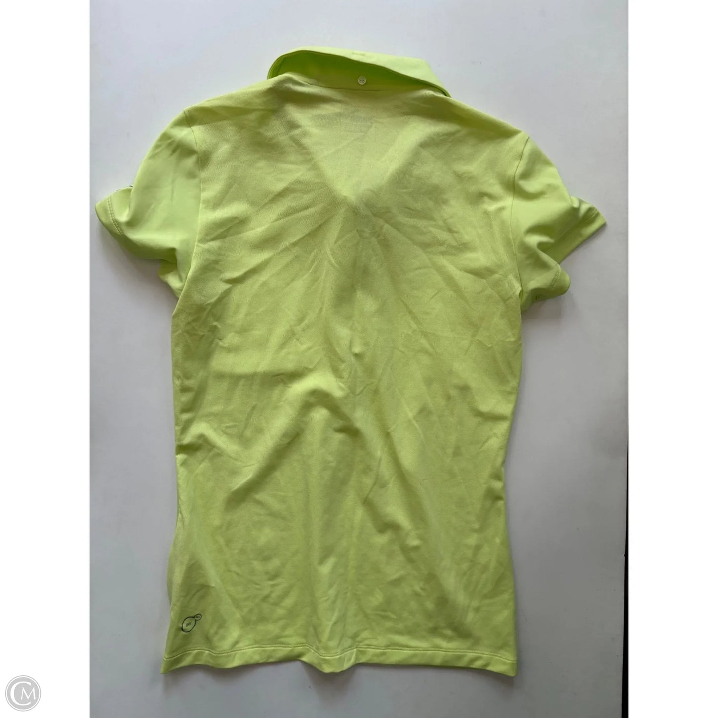 Athletic Top Long Sleeve Collar By Puma In Yellow, Size: S