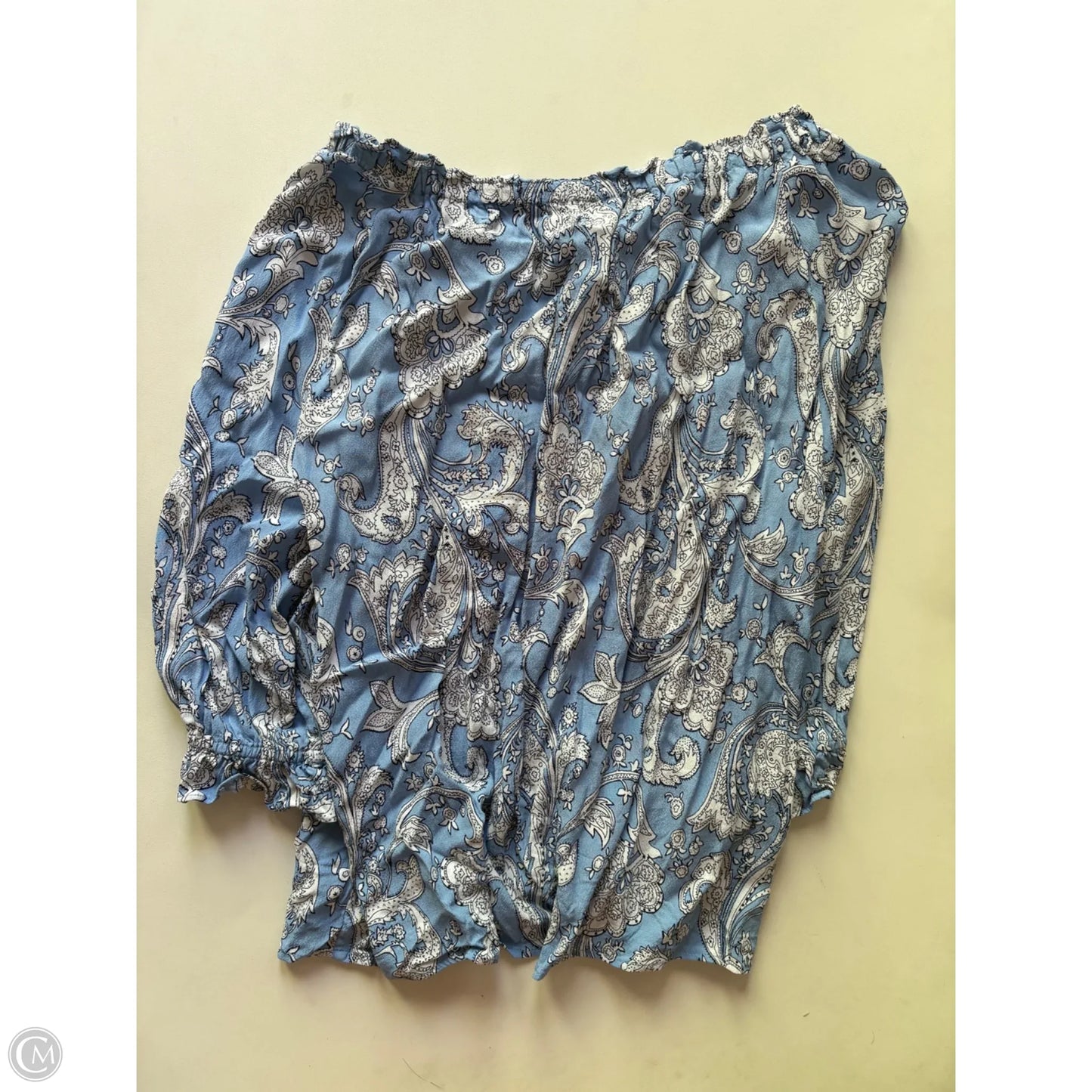 Blouse Long Sleeve By Talbots In Blue, Size: Xl