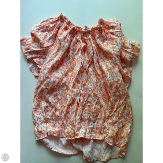 Top Short Sleeve By Wonderly In Orange, Size: 1x