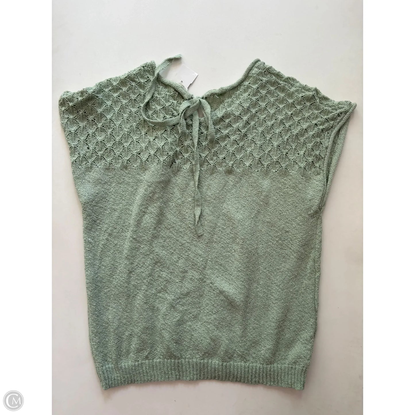 Sweater Short Sleeve By Blu Pepper In Green, Size: L
