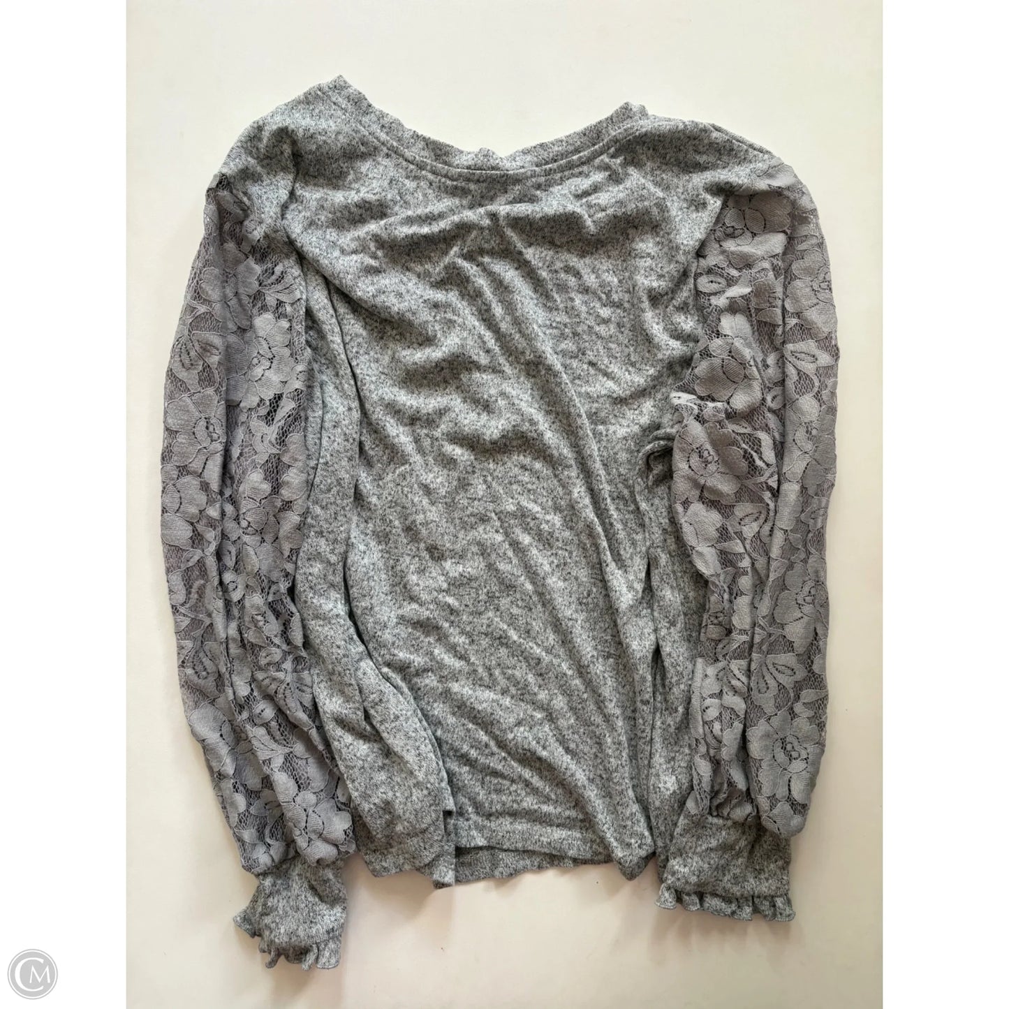 Top Long Sleeve By Zac And Rachel In Grey, Size: 2x