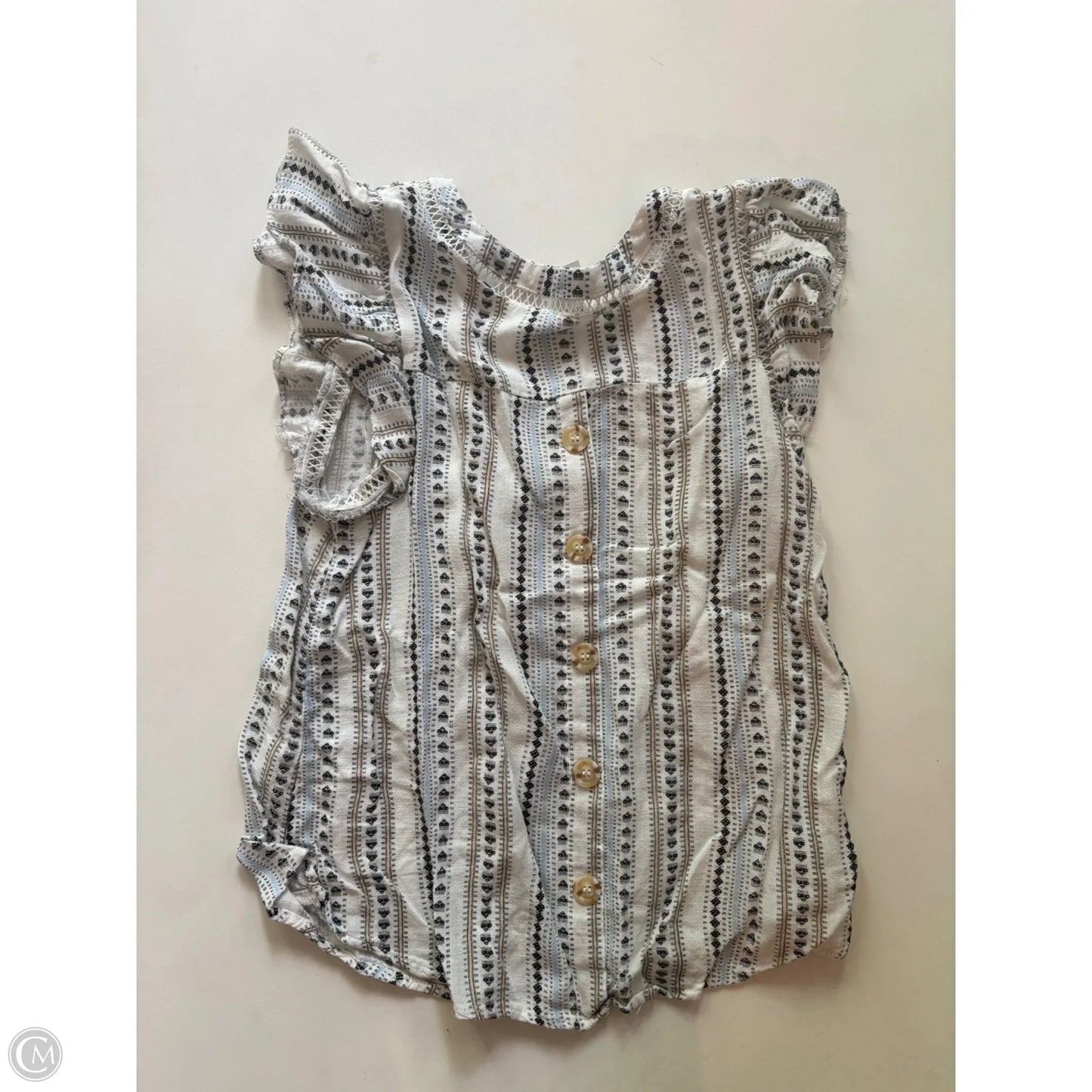 Top Short Sleeve By Blu Pepper In Multi-colored, Size: S