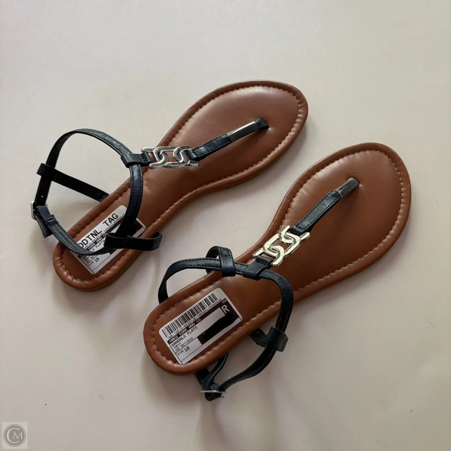 Sandals Flats By New York And Co In Navy, Size: 10