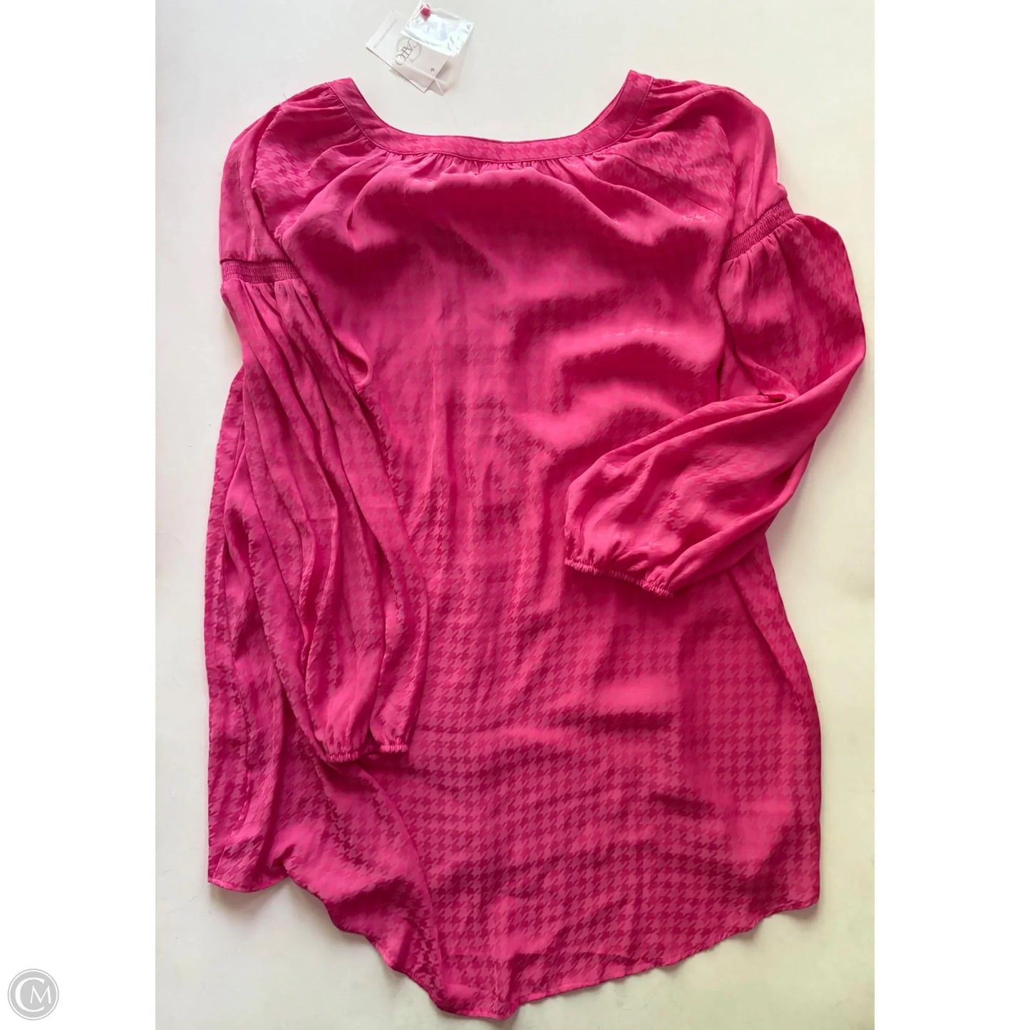 Blouse Long Sleeve By Cato In Pink, Size: L