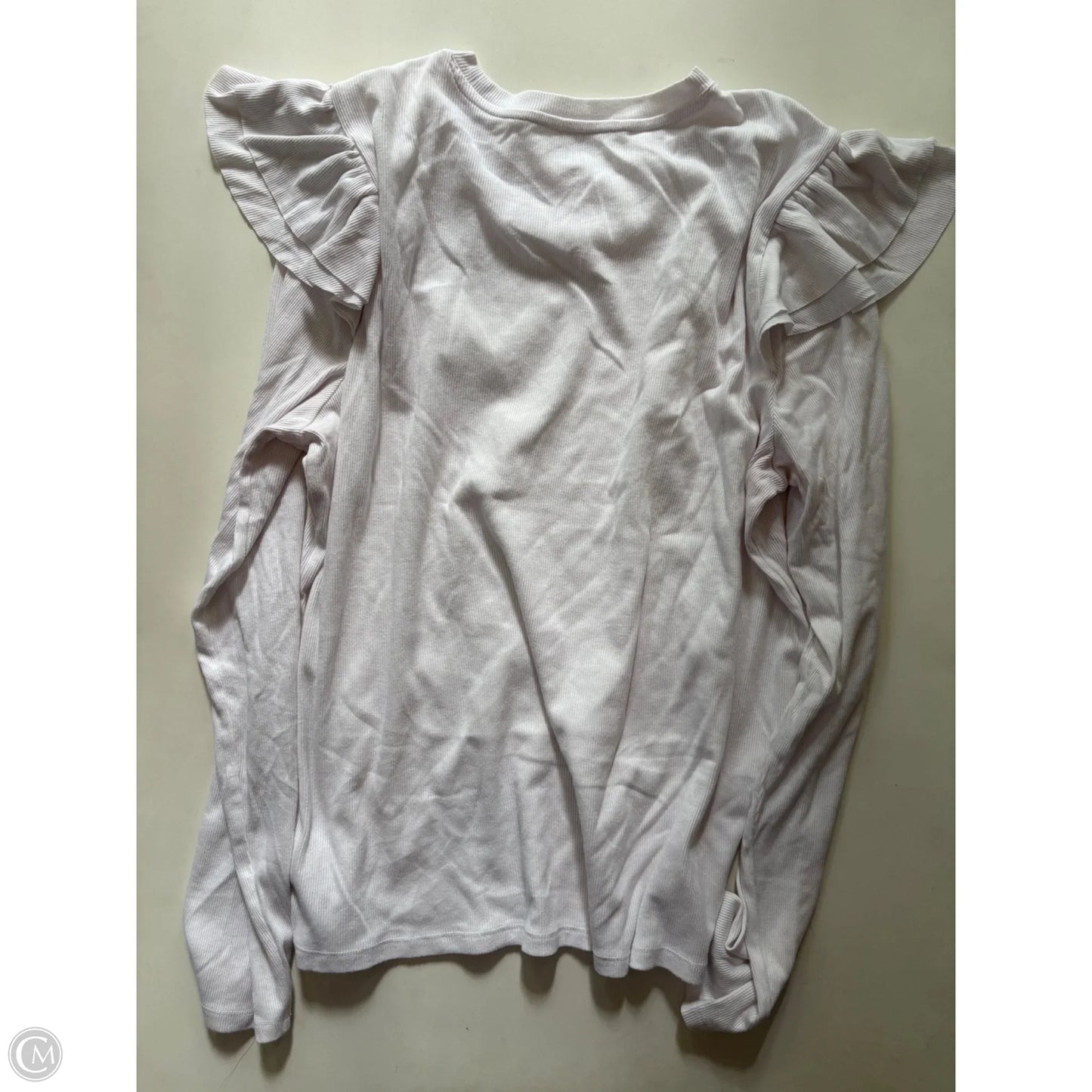 Top Long Sleeve By Gap In White, Size: 2x