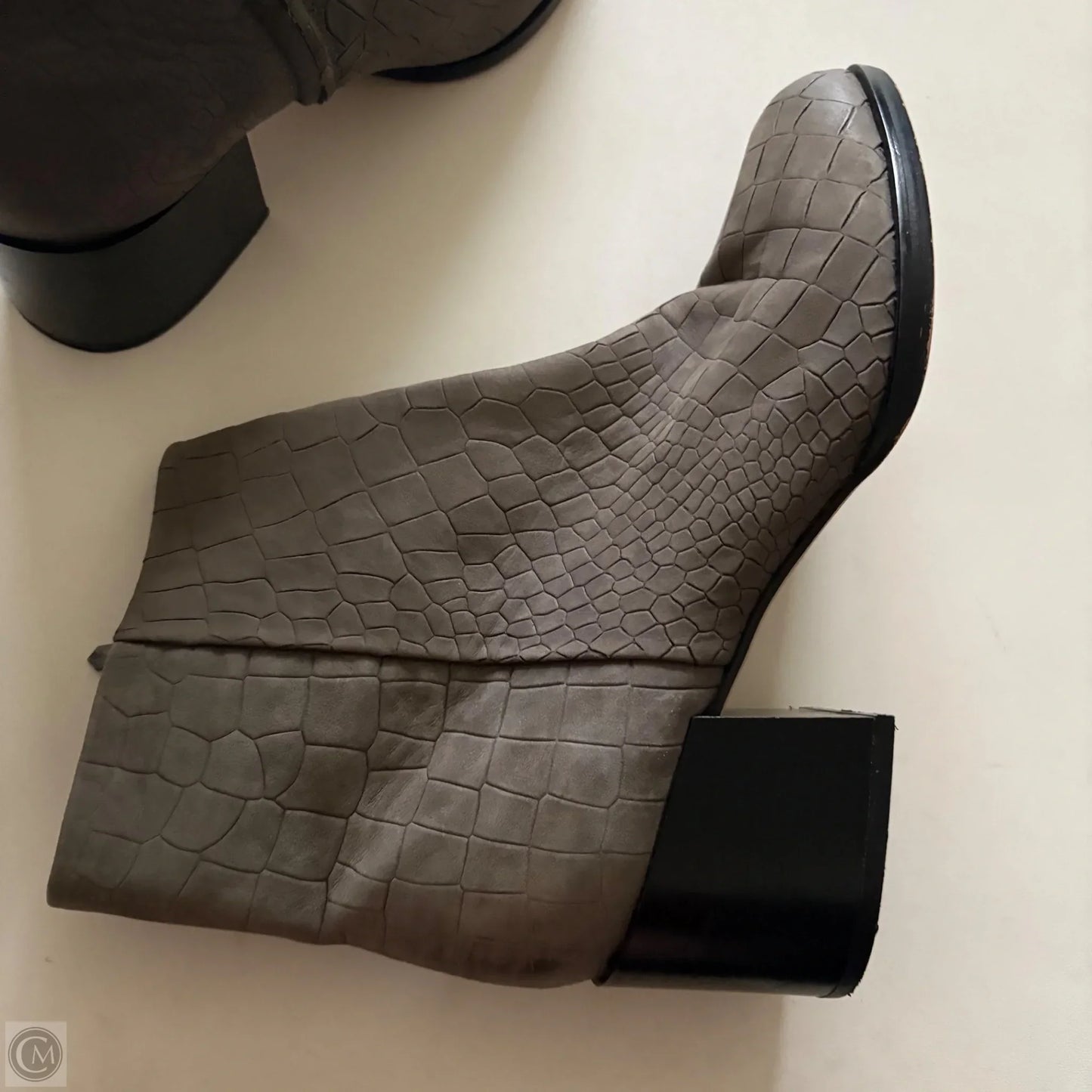 Boots Ankle Heels By Sam Edelman In Grey, Size: 9