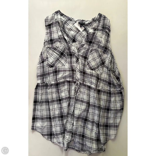 Blouse Sleeveless By Torrid In Plaid Pattern, Size: 2x