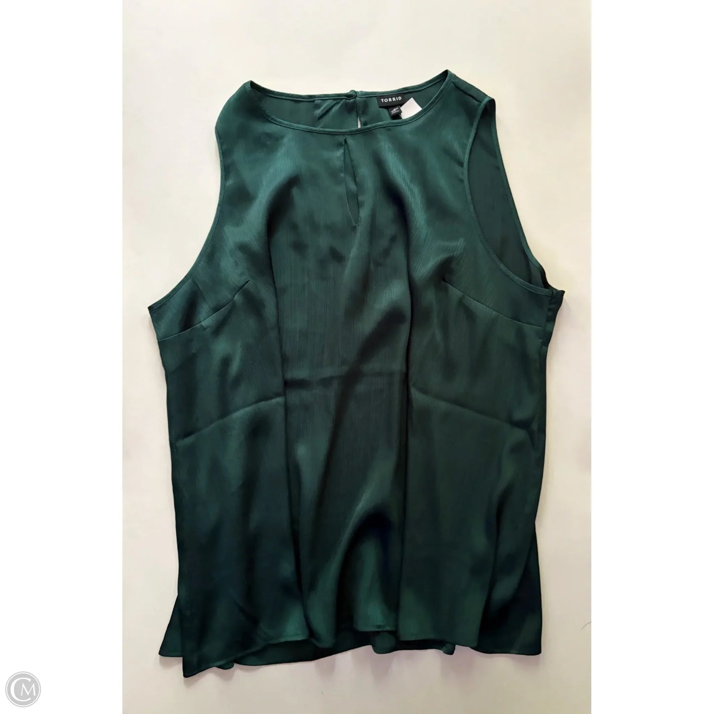 Blouse Sleeveless By Torrid In Green, Size: 2x