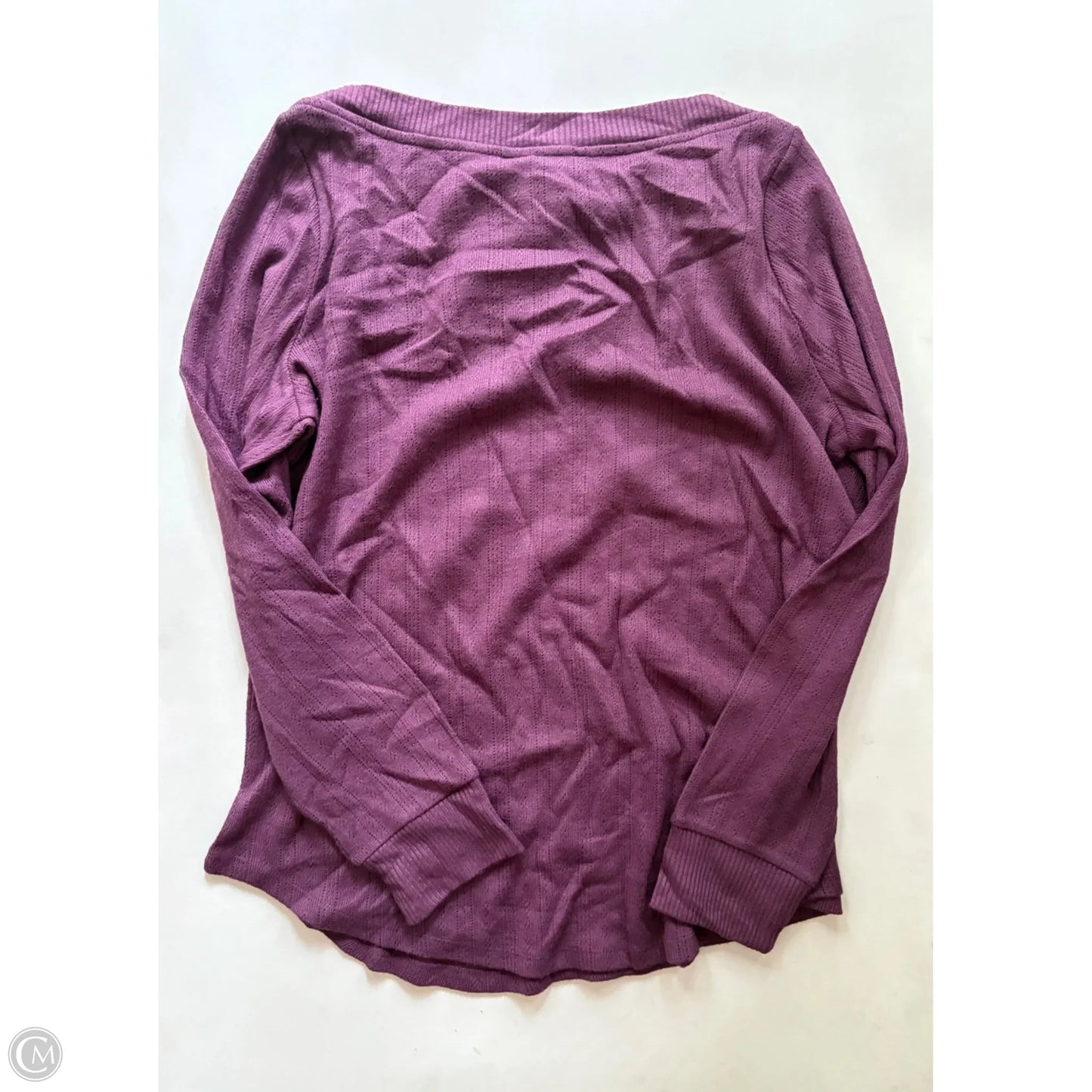 Top Long Sleeve By Loft In Purple, Size: 2x