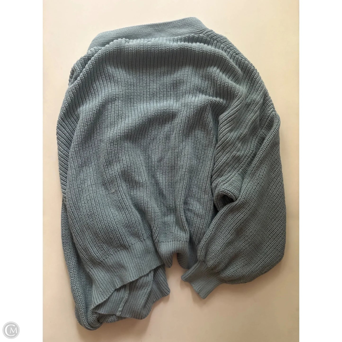 Sweater Cardigan By Loft In Blue, Size: 2x