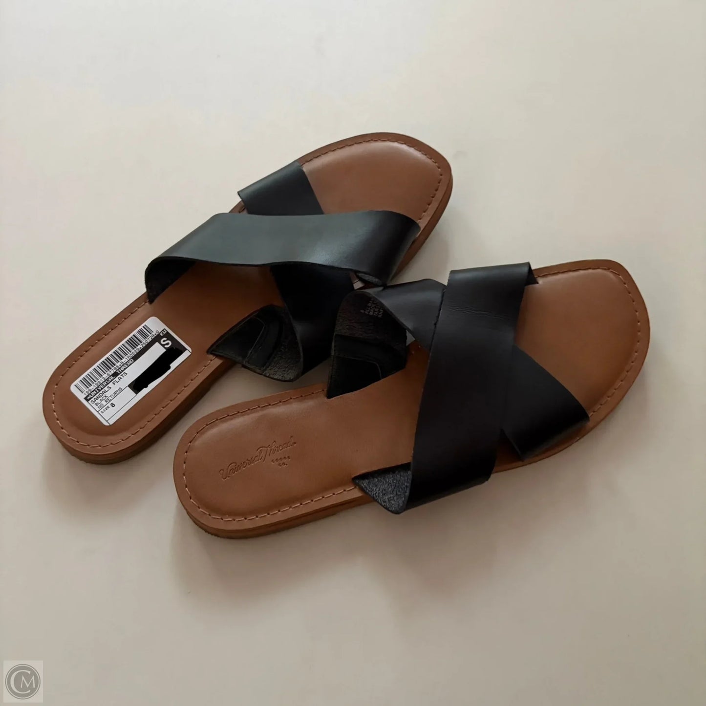 Sandals Flats By Universal Thread In Black, Size: 8