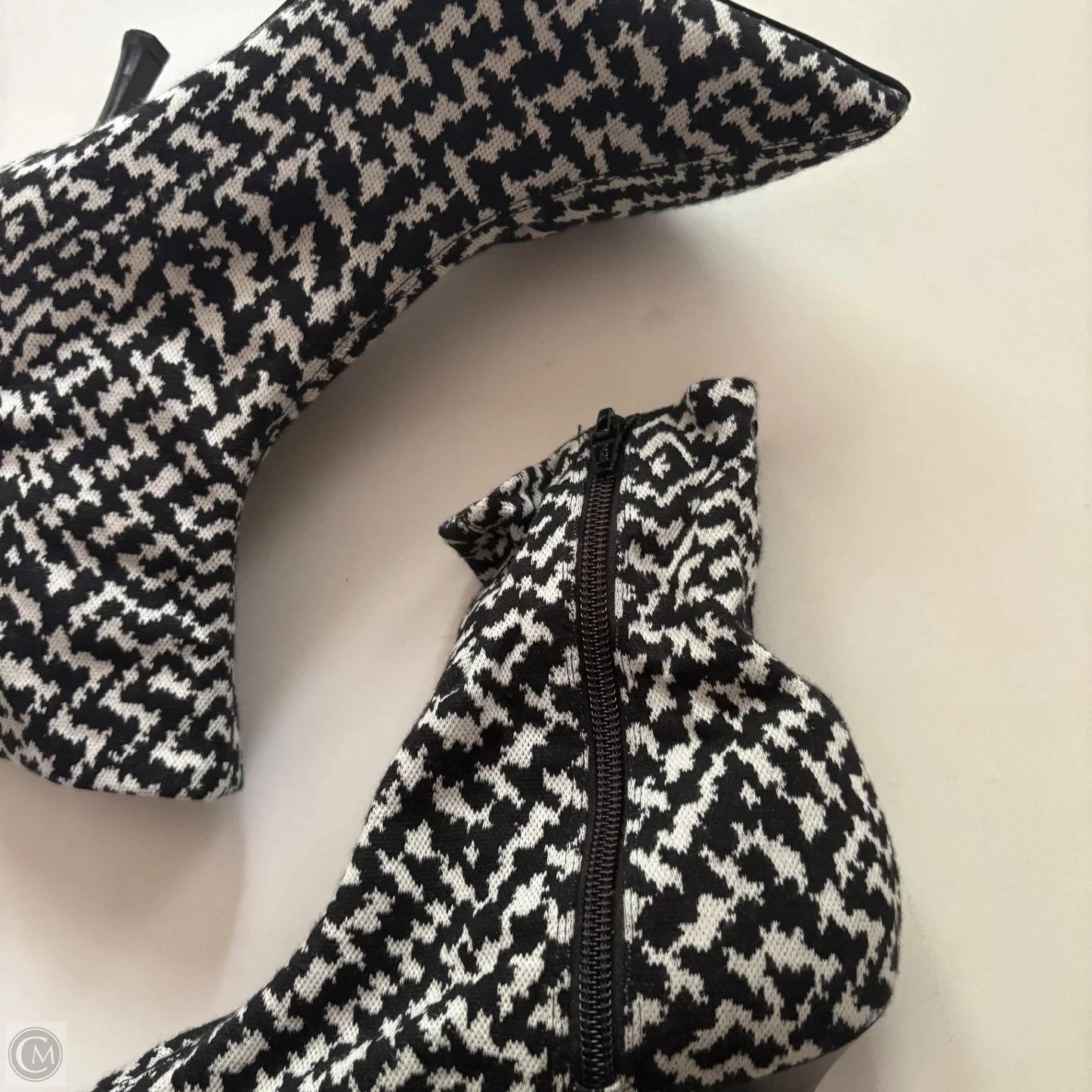 Boots Ankle Heels By Rag And Bone In Black & White, Size: 6.5