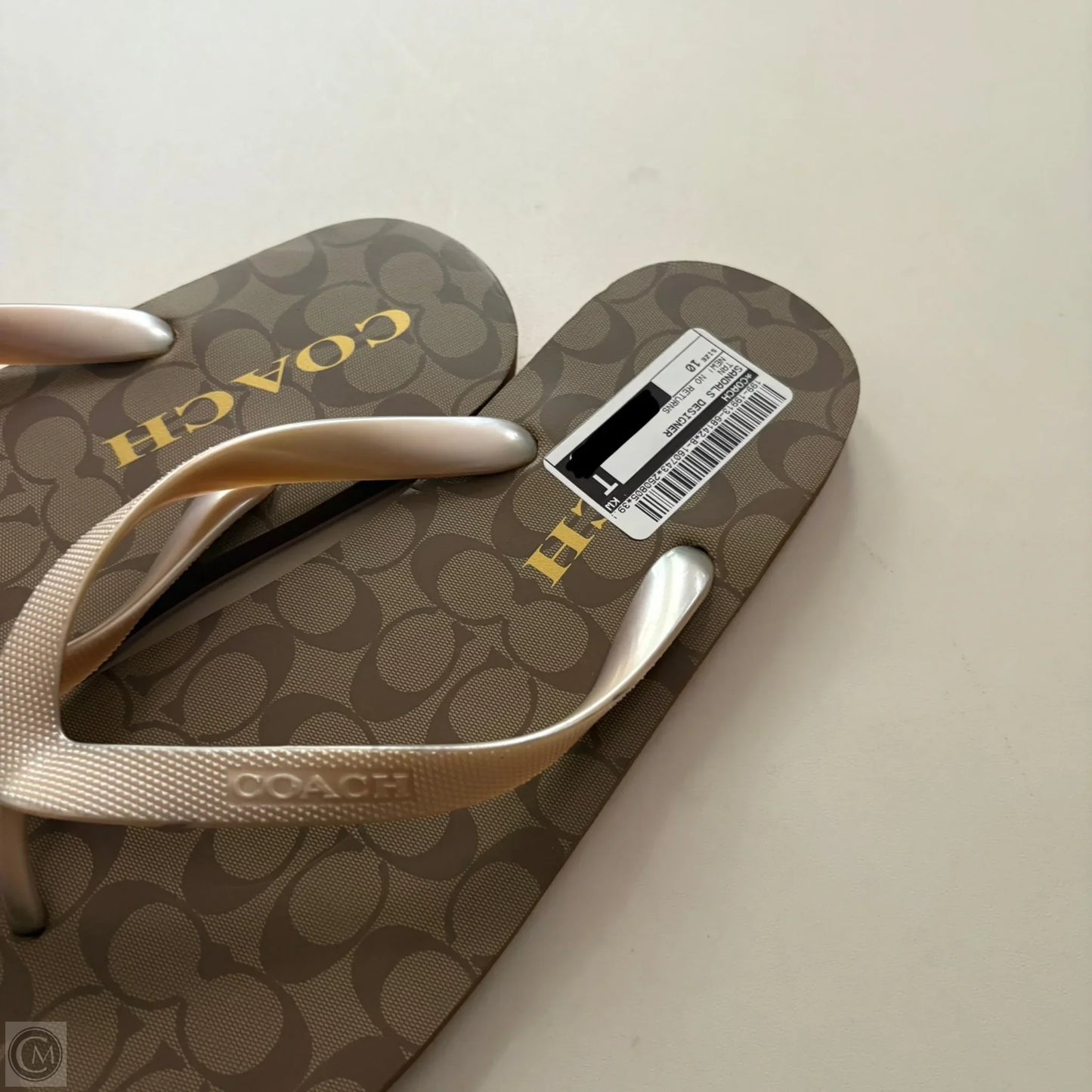 Sandals Designer By Coach In Tan, Size: 10