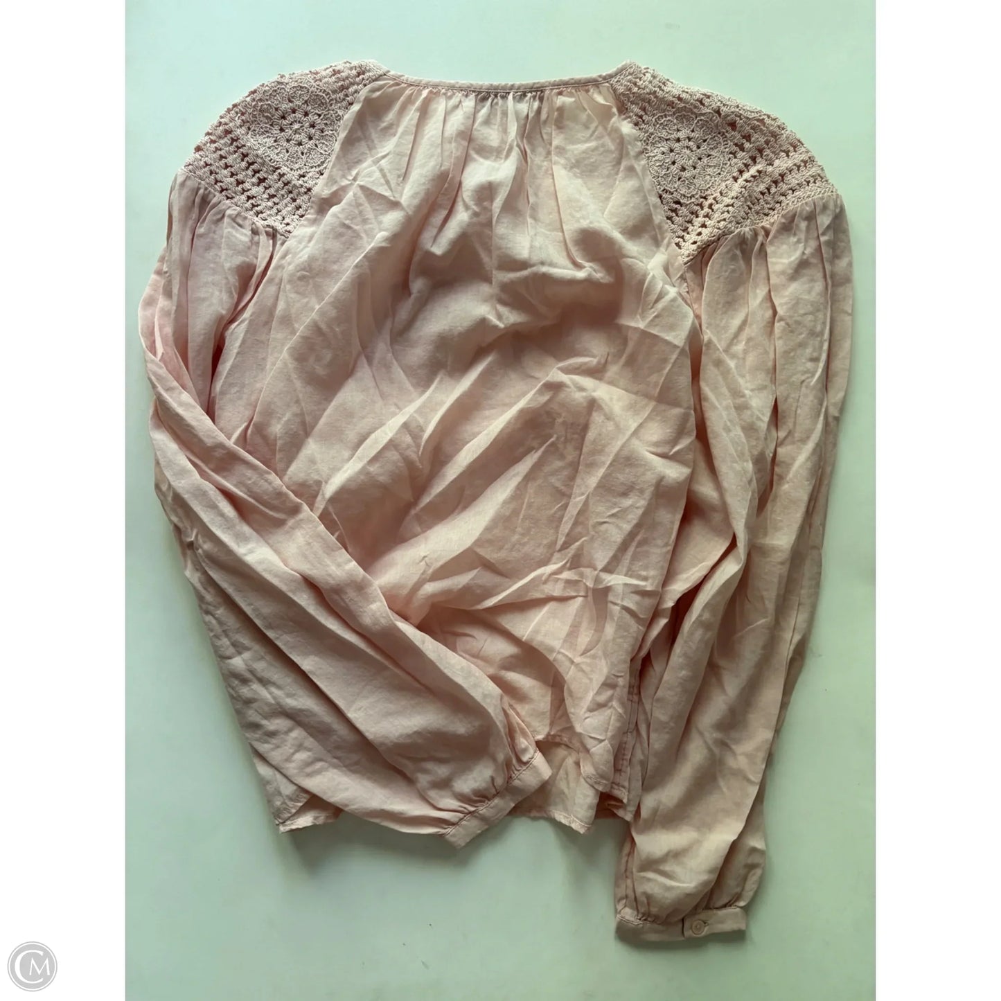 Top Long Sleeve By Loft In Peach, Size: M