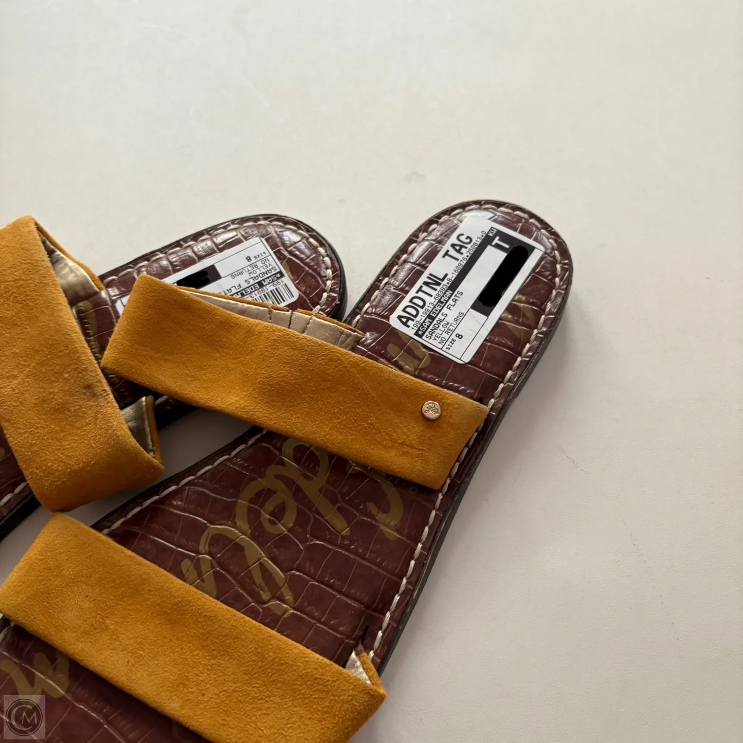 Sandals Flats By Sam Edelman In Yellow, Size: 8