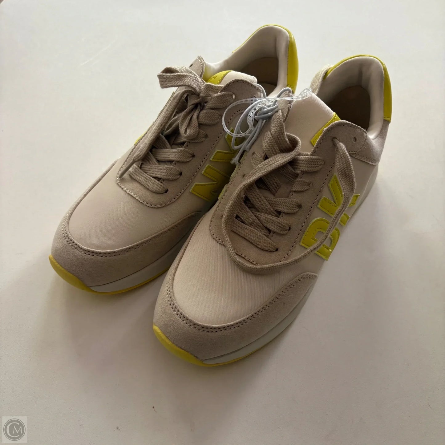 Shoes Athletic By Dkny In Cream & Yellow, Size: 7.5