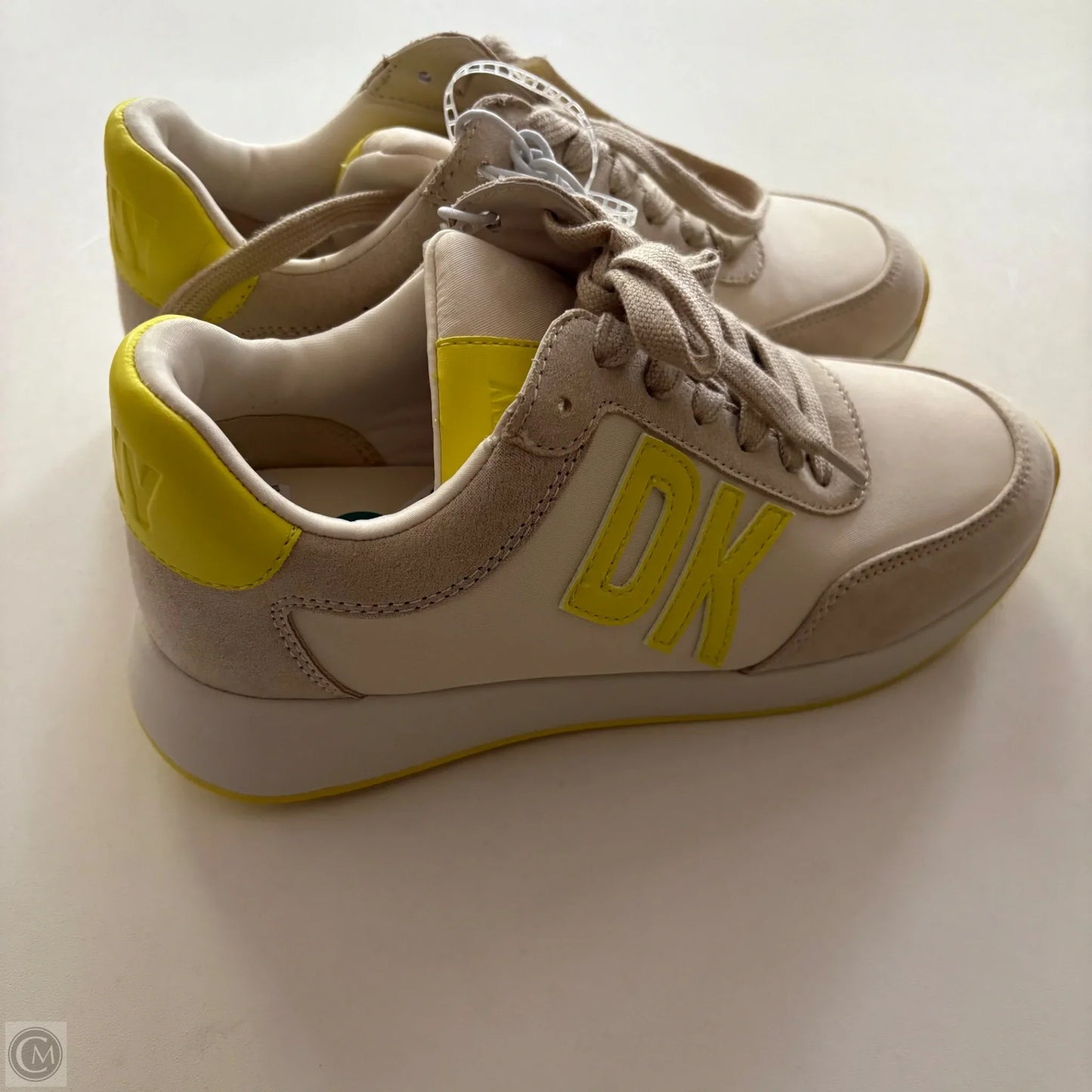 Shoes Athletic By Dkny In Cream & Yellow, Size: 7.5