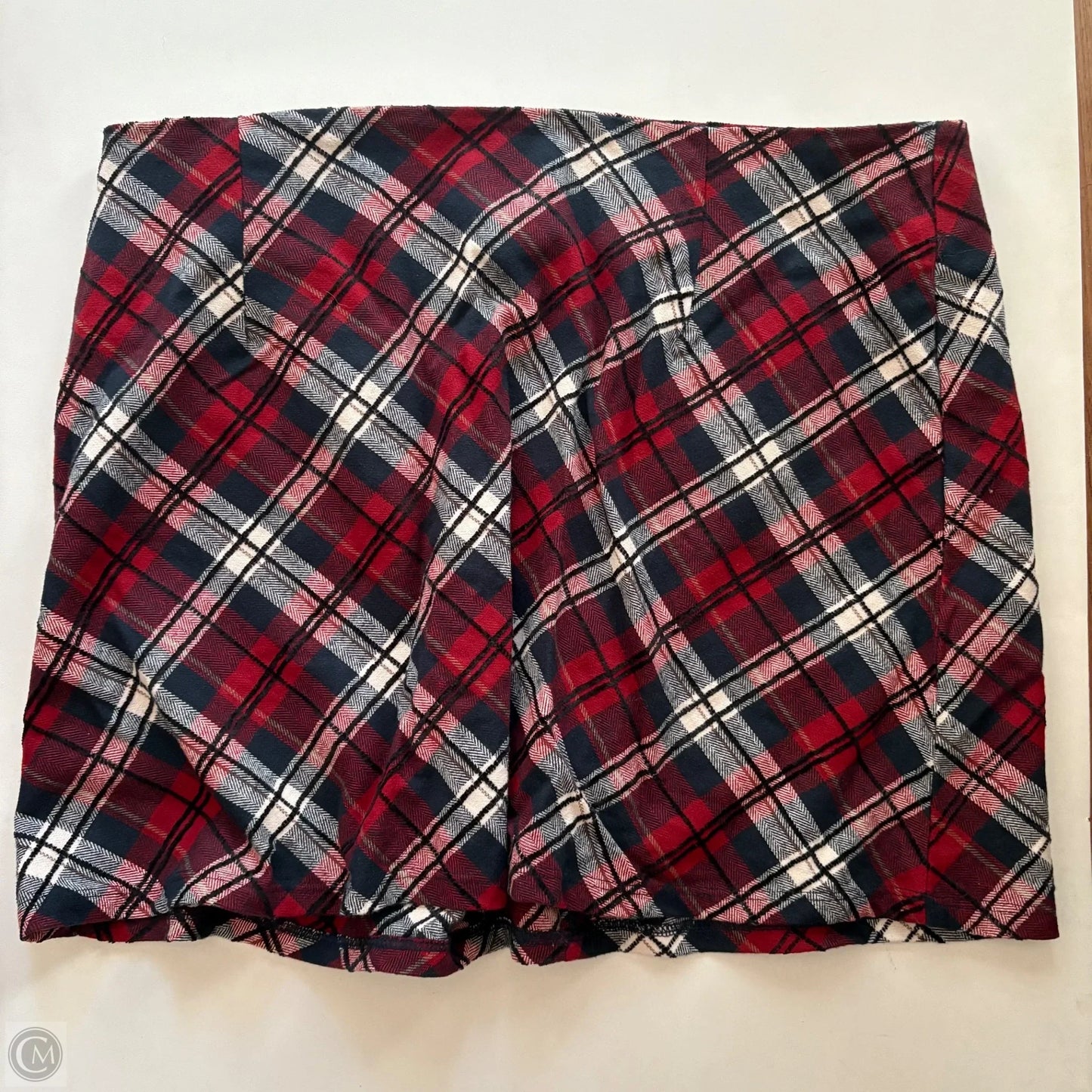 Skirt Mini & Short By Aura In Plaid Pattern, Size: 20
