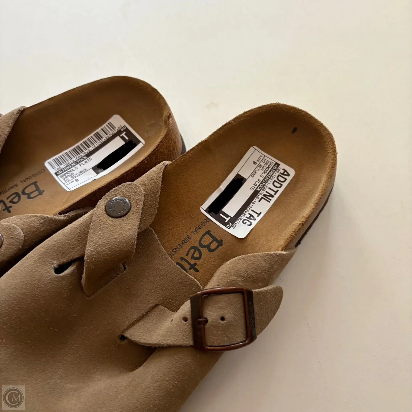Sandals Flats By Birkenstock In Brown, Size: 9