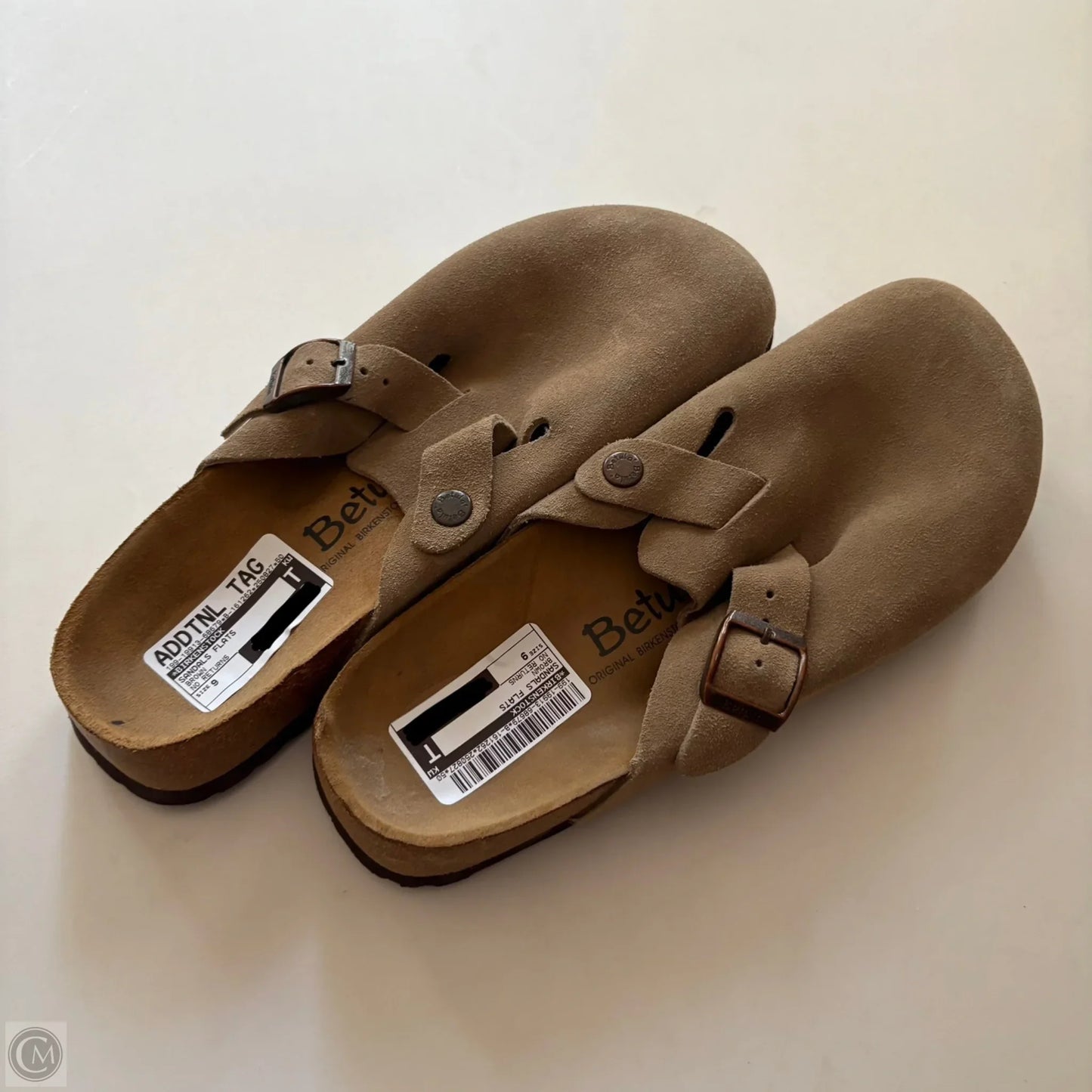 Sandals Flats By Birkenstock In Brown, Size: 9