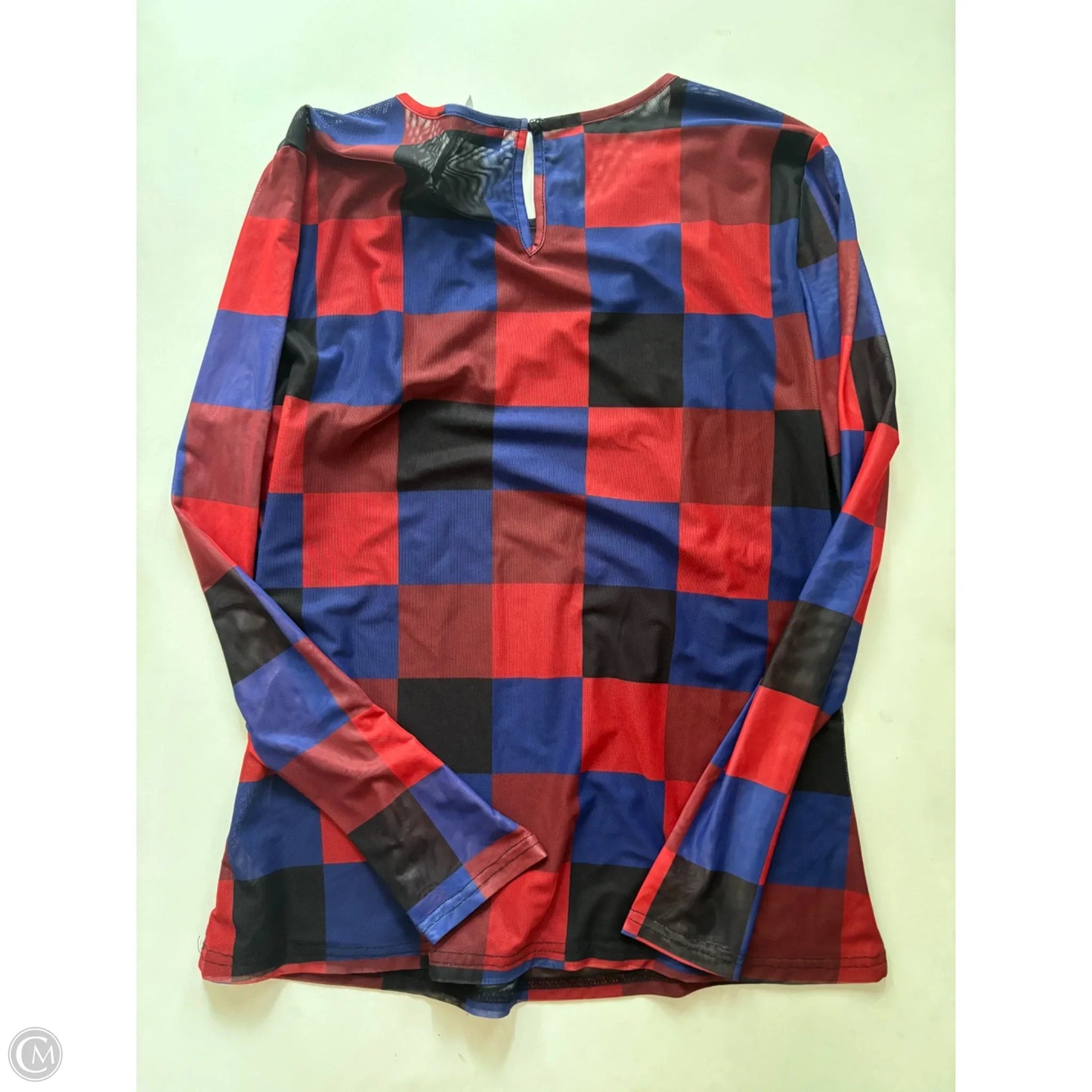 Top Long Sleeve By New York And Co In Plaid Pattern, Size: Xl