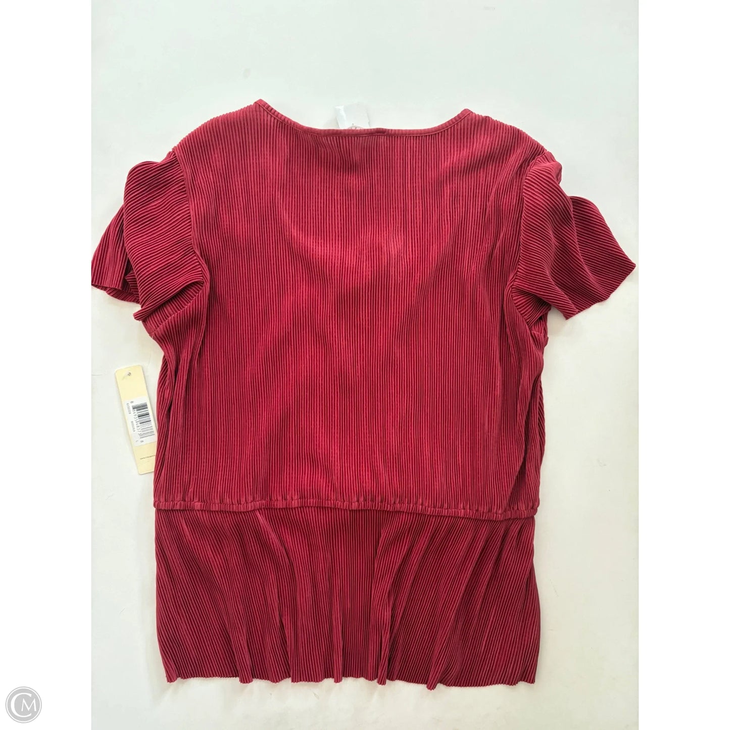 Blouse Short Sleeve By Cyrus In Red, Size: L