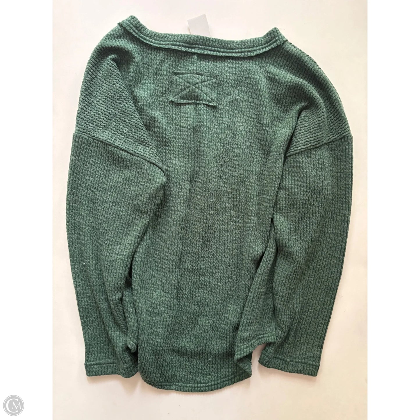 Top Long Sleeve By Blu Pepper In Green, Size: L