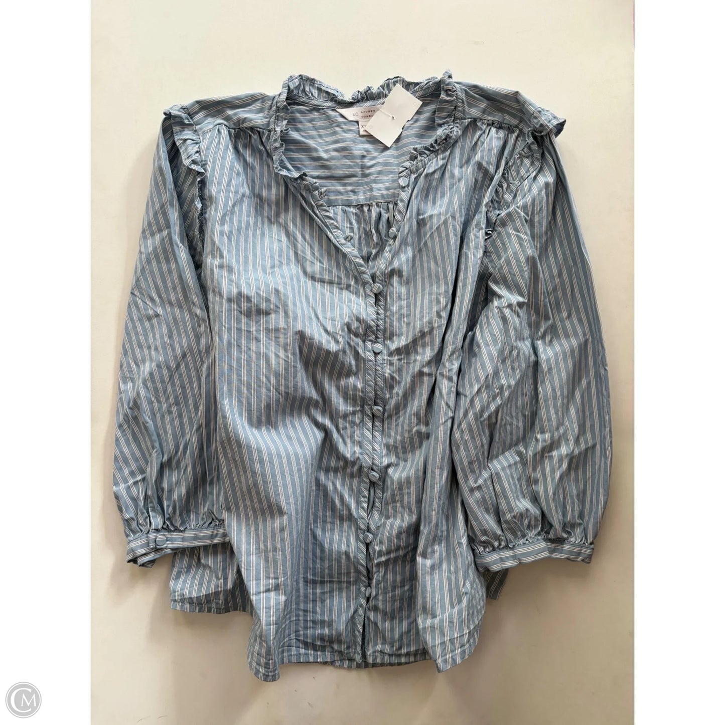 Top Long Sleeve By Lc Lauren Conrad In Striped Pattern, Size: 2x