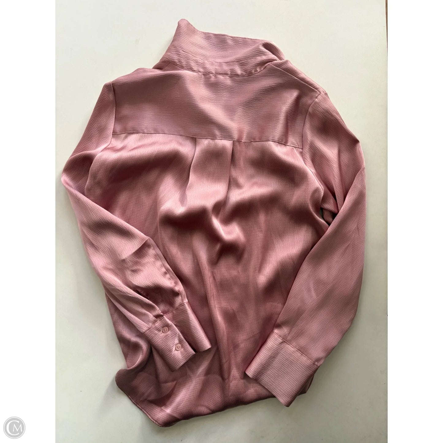 Blouse Long Sleeve By H&m In Pink, Size: Xs