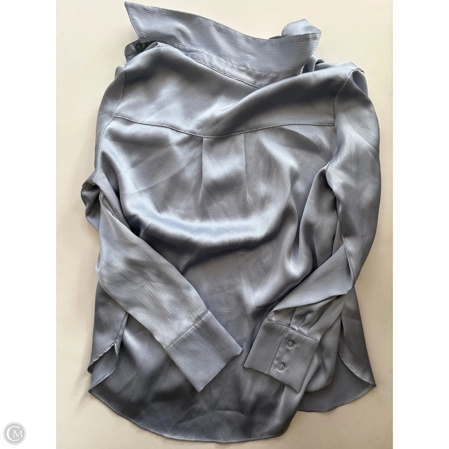 Blouse Long Sleeve By H&m In Blue, Size: Xs