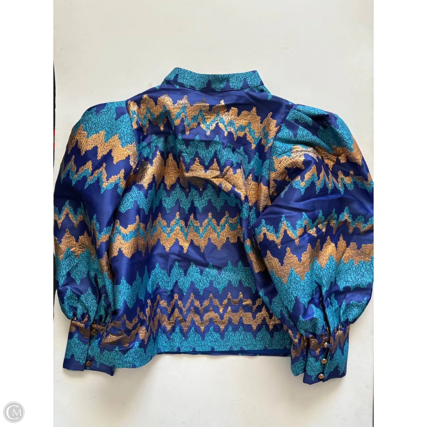 Top Long Sleeve By Emily McCarthy In Blue, Size: Xs