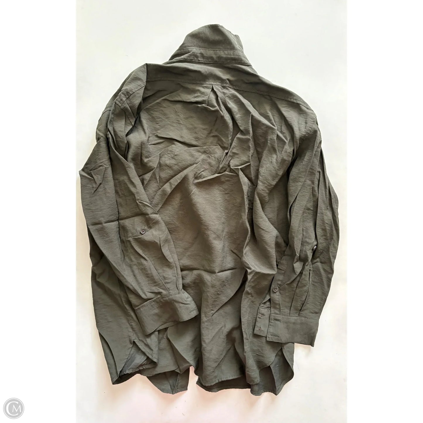 Top Long Sleeve By Banana Republic In Green, Size: M