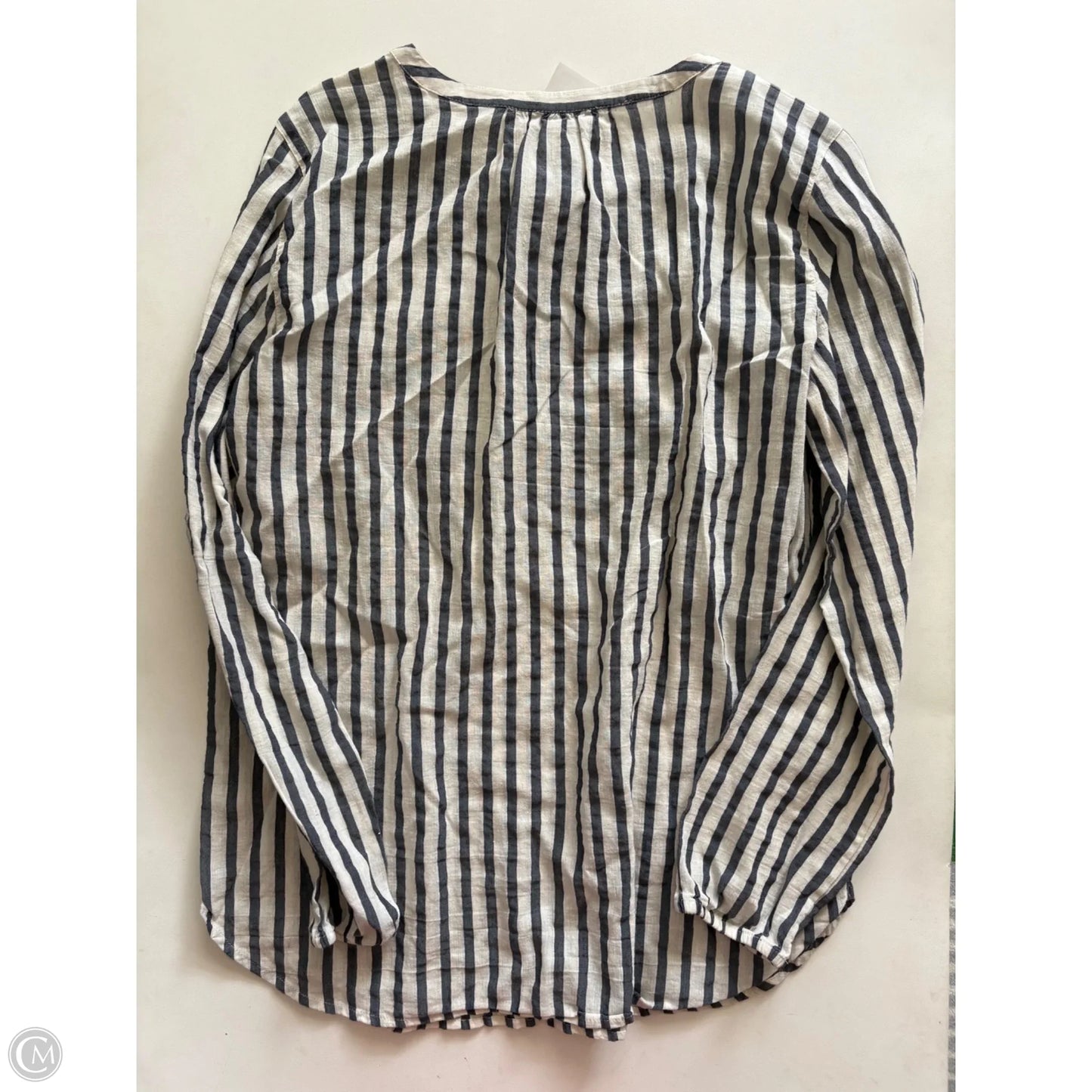 Top Long Sleeve By Loft In Striped Pattern, Size: M