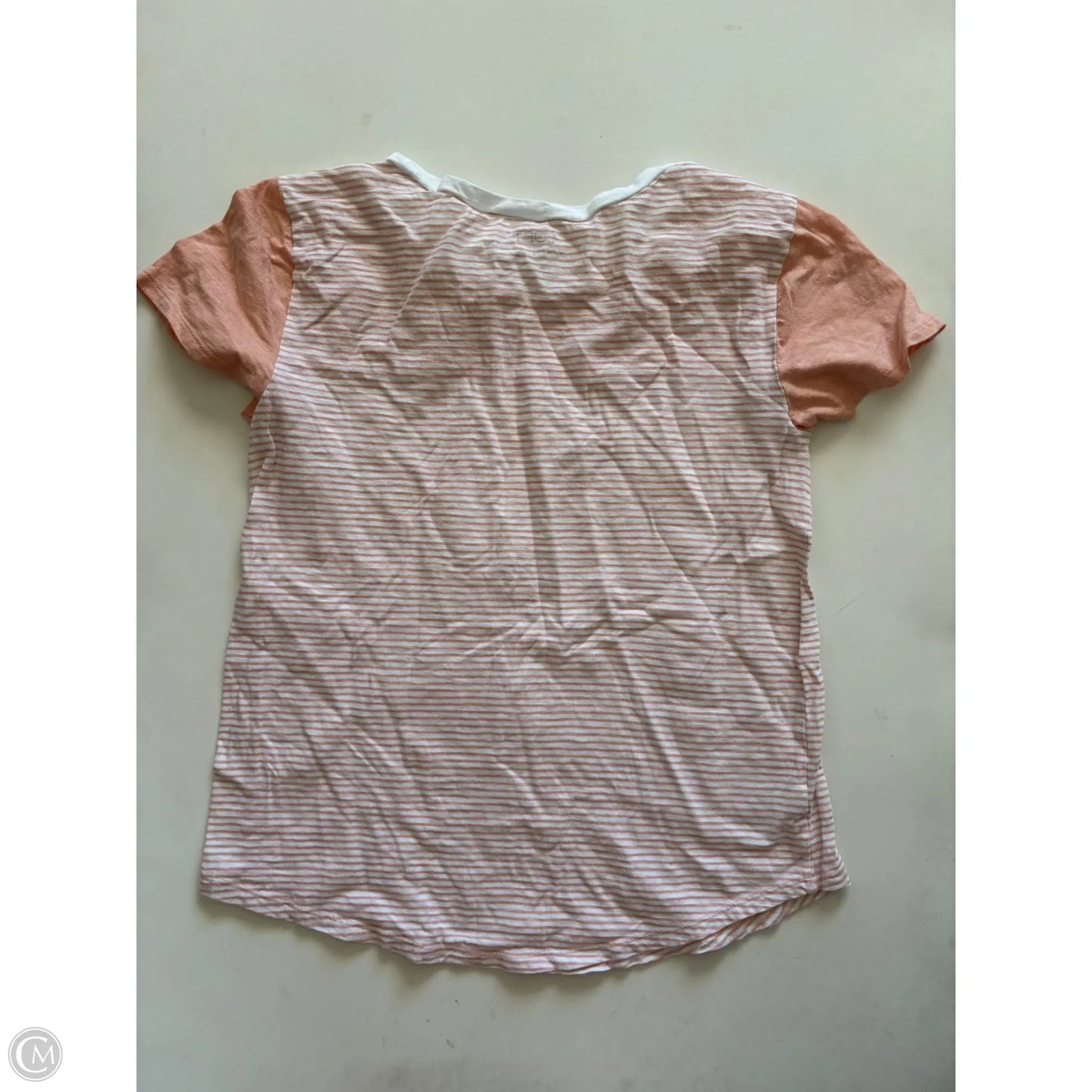 Top Short Sleeve By Loft In Striped Pattern, Size: S