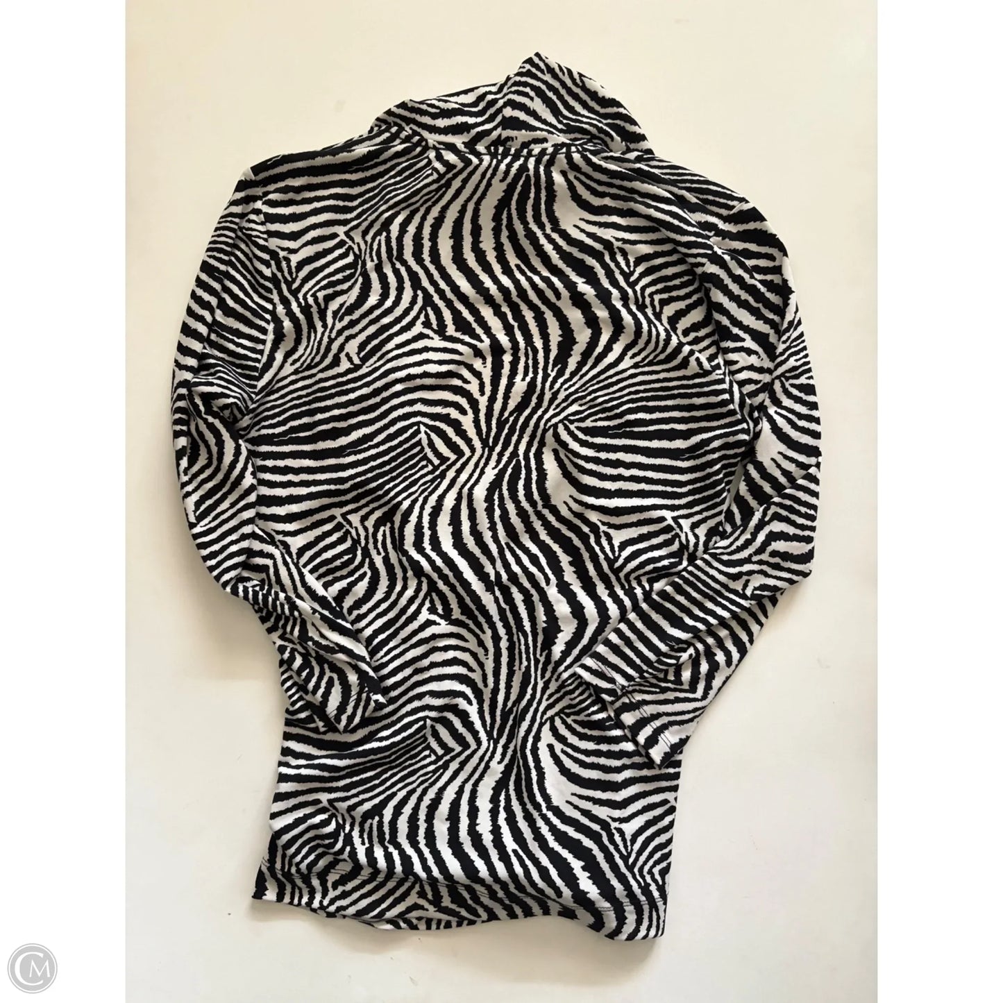 Blouse Long Sleeve By Chaus In Animal Print, Size: L