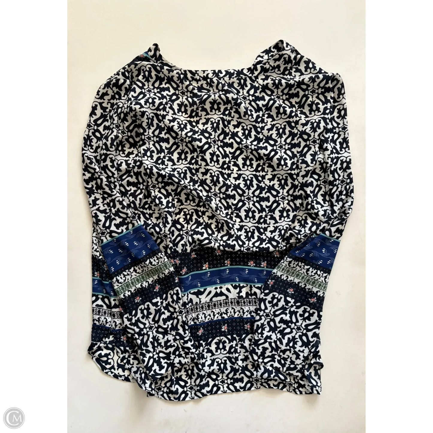 Blouse Long Sleeve By Loft In Blue, Size: Xl