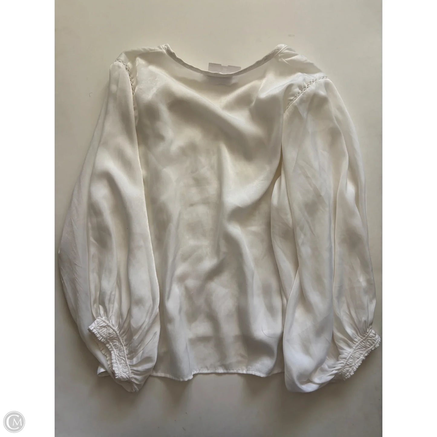 Blouse Long Sleeve By Clothes Mentor In White, Size: Xs