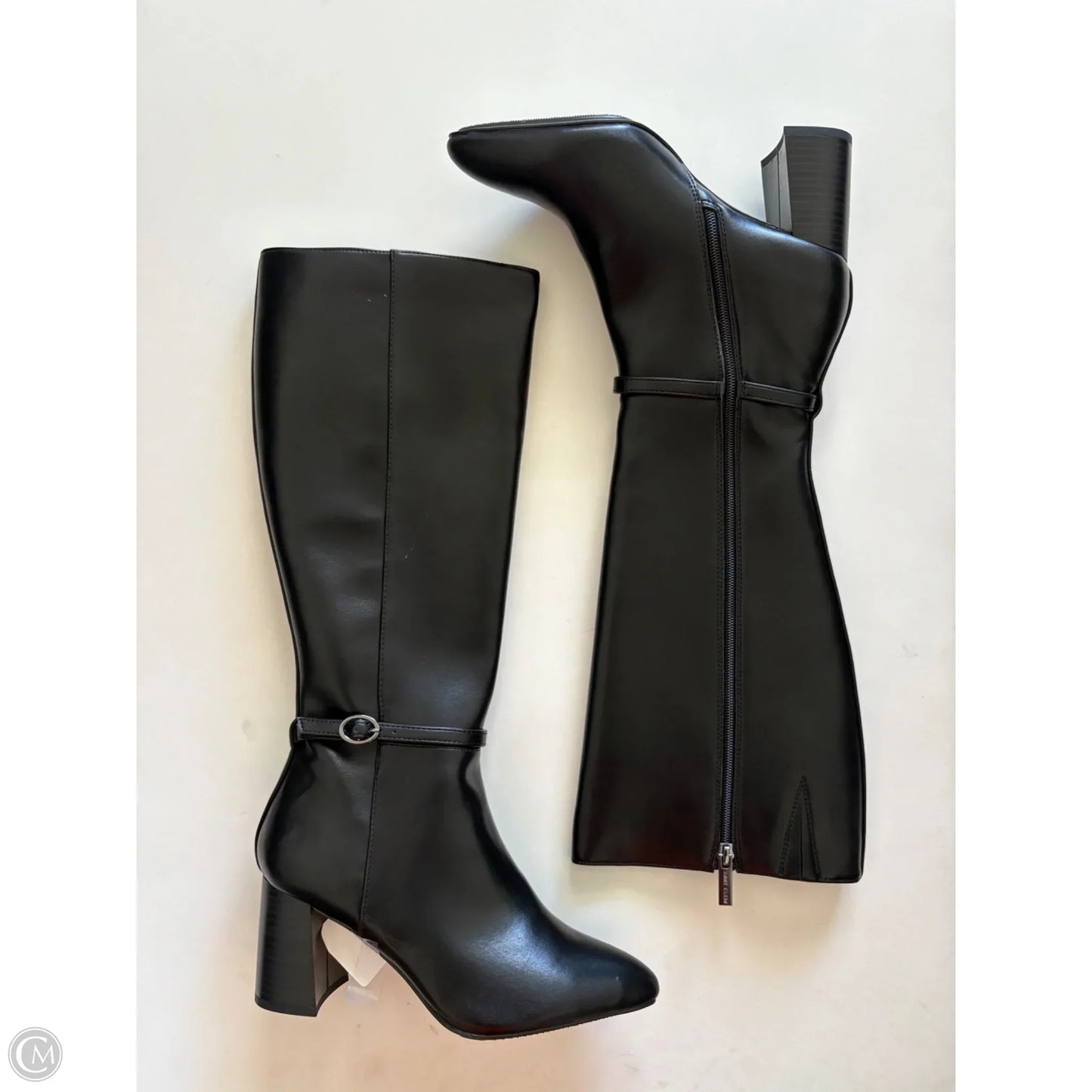 Boots Knee Heels By Anne Klein In Black, Size: 7