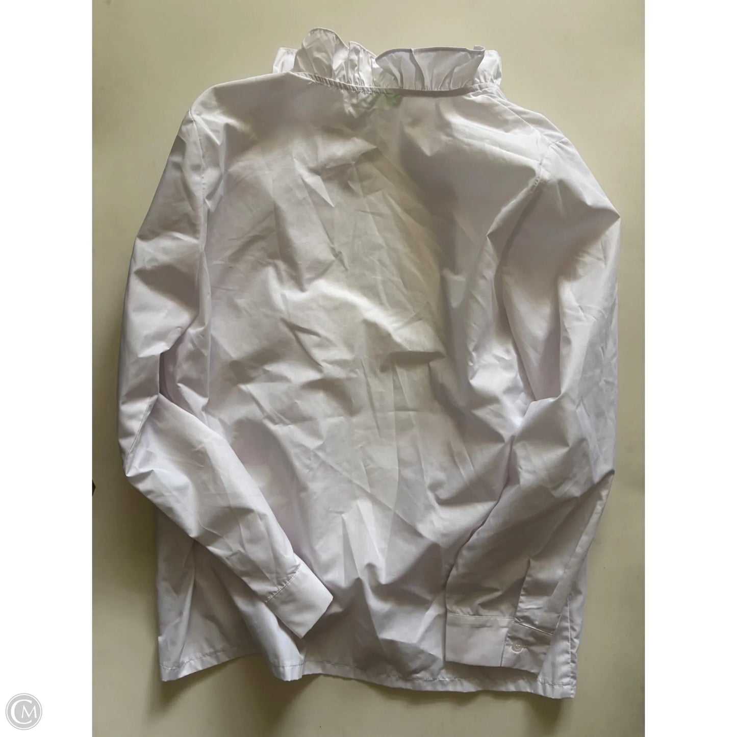 Top Long Sleeve By Jade In White, Size: L