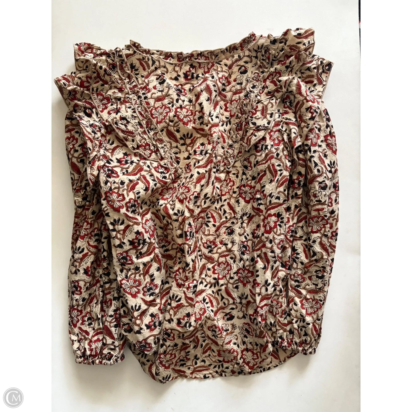 Top Long Sleeve By Anna Cate In Floral Print, Size: L