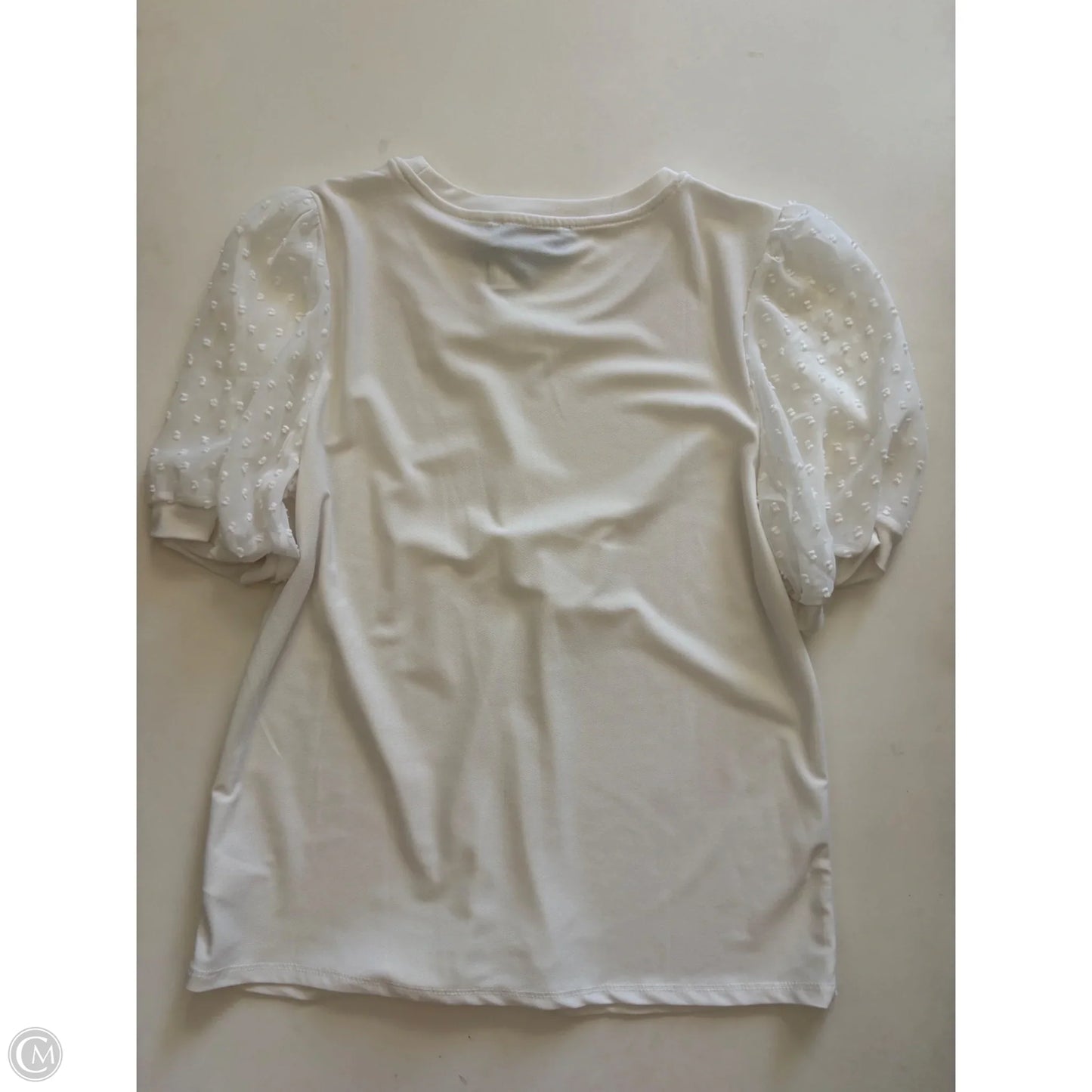Blouse Short Sleeve By Cece In White, Size: S