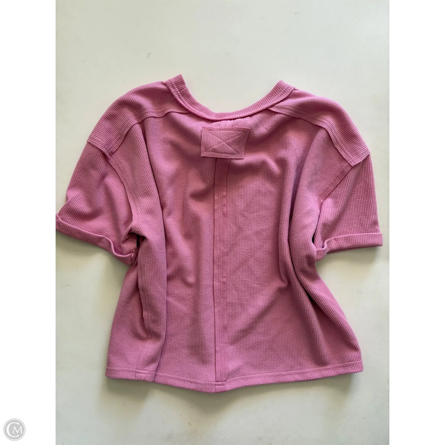 Top Short Sleeve By Blu Pepper In Pink, Size: S