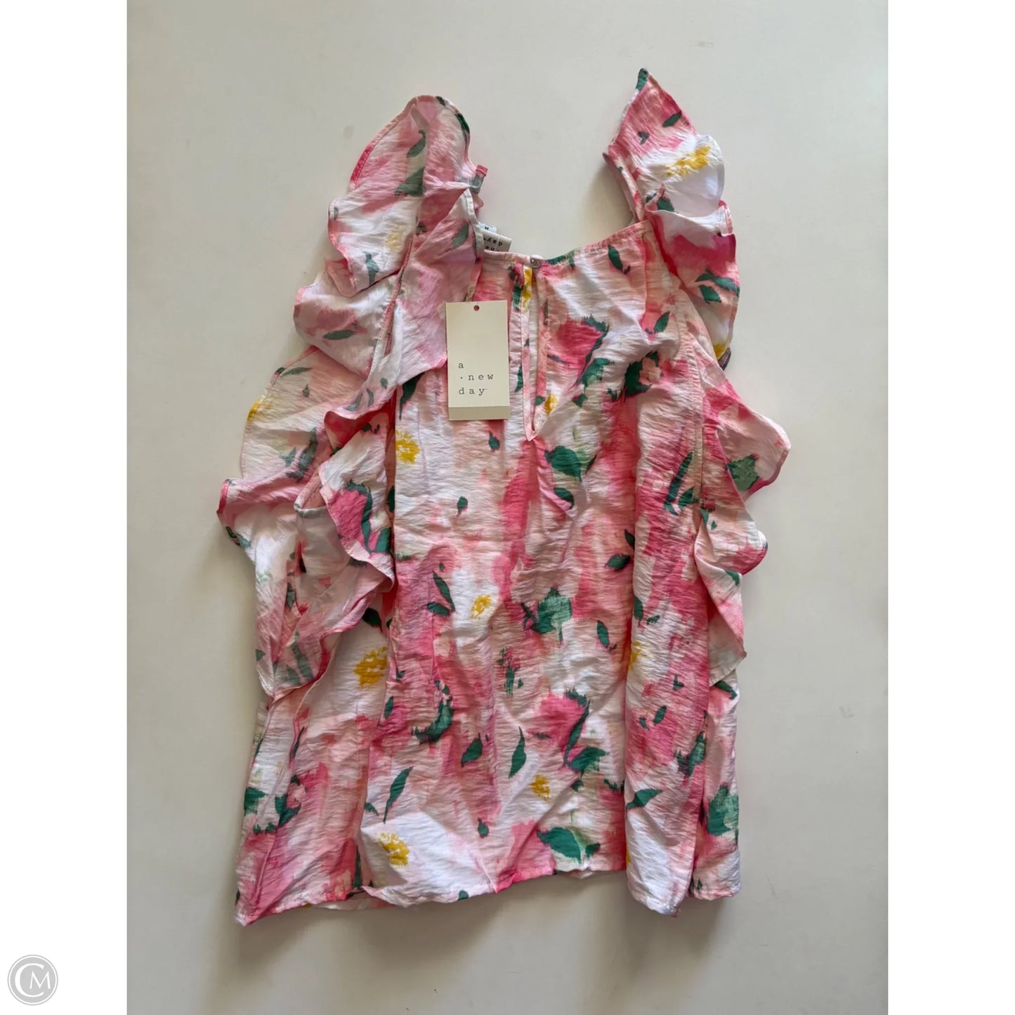 Top Short Sleeve By A New Day In Floral Print, Size: M